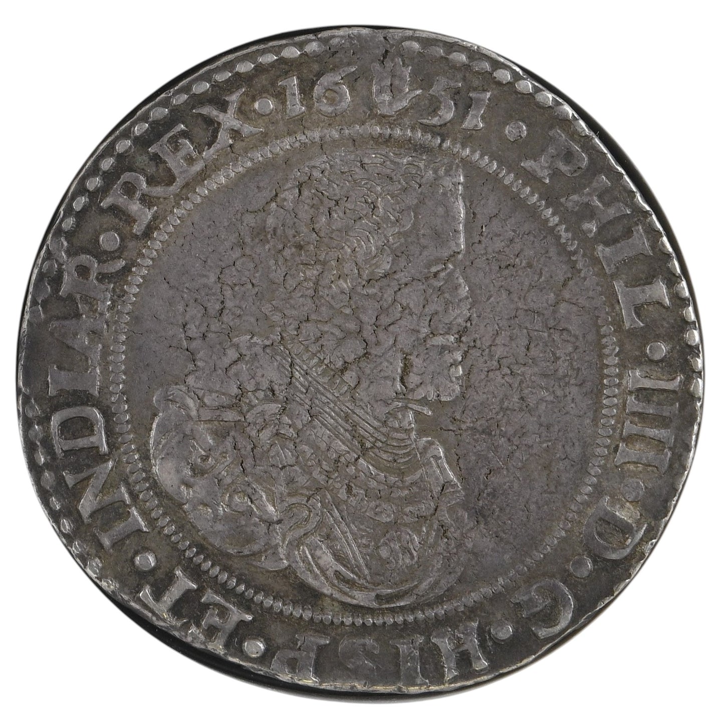 [NGC TOP POP] Felipe IV (1621-1665). 1 ducatón. 1651. Amberes / Antwerpen. (Tauler-2912). (DAV-4454). Ag. 32,26g. NGC AU53.