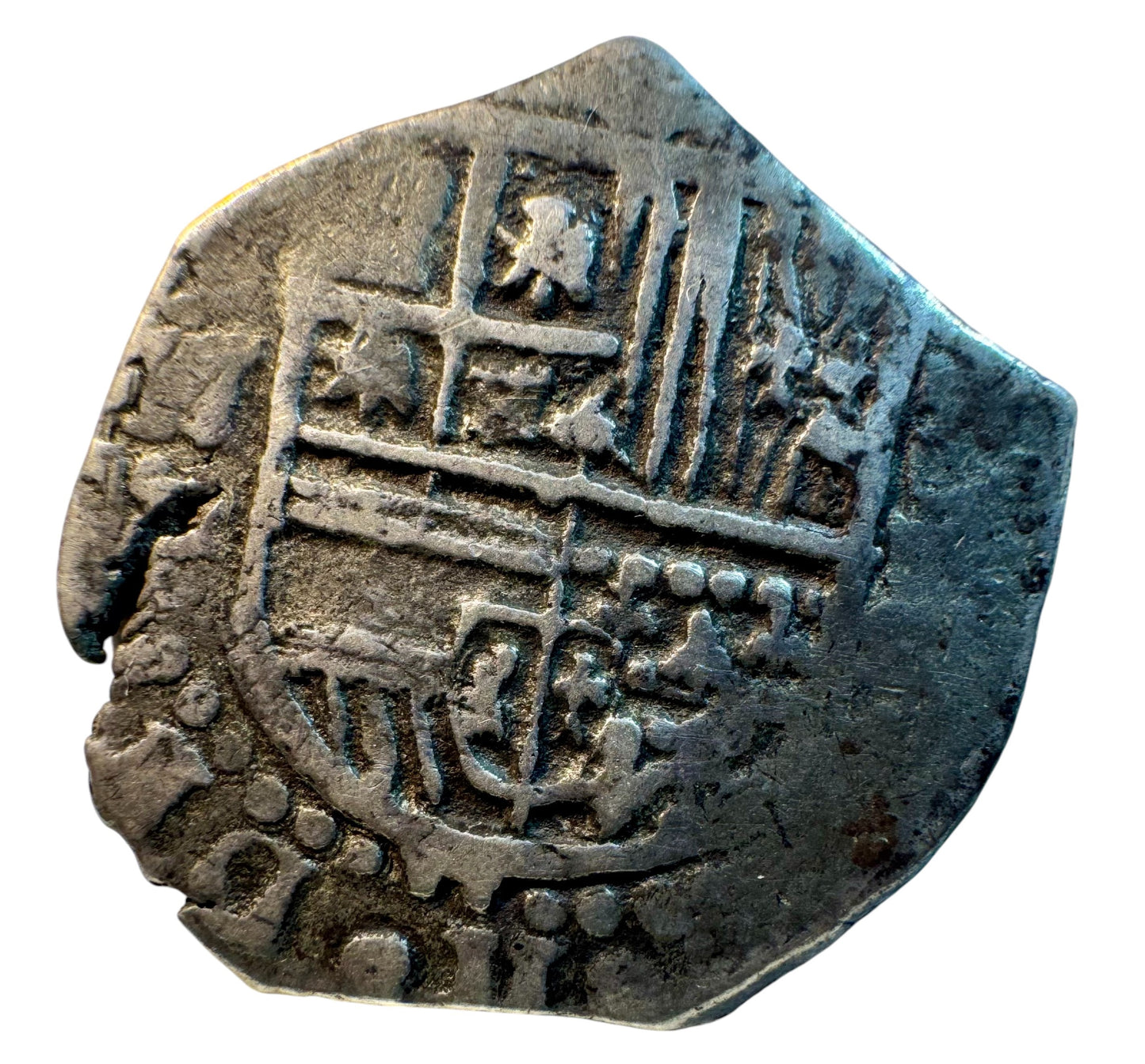 Felipe II (1566-1598). 2 reales. (1588-1590). Sevilla. D Cuadrada. (Cal-Tipo 137). (Jarabo-Sanahuja-Tipo A260). Ag. 6,83g.