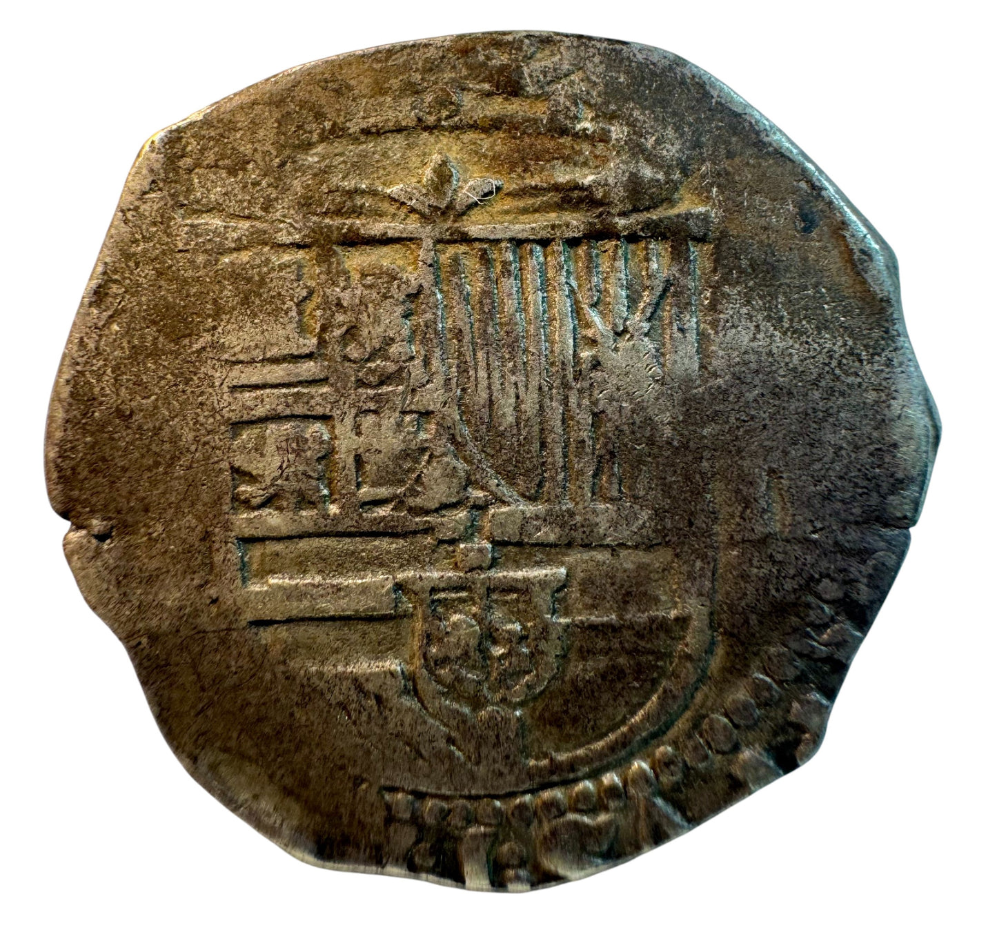 Felipe II (1566-1598). 2 reales. S/F. Toledo. Ⓜ. (Cal-Tipo 432v). (Jarabo-Sanahuja-Tipo A885). Ag. 6,65g.