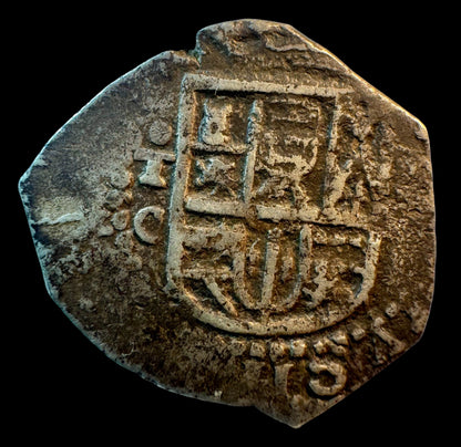 Felipe III (1598-1621). 2 reales. 1602/1. Toledo. C. Tipo “OMNIVM”. (Cal-690). (Jarabo-Sanahuja-B693). Ag. 6,72g.