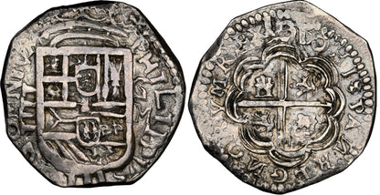 Felipe III (1598-1621). 4 reales. 1610/09. Granada. M. (Cal-727 Mismo Ejemplar). (Jarabo-Sanahuja-B26 Mismo Ejemplar). Ag. 13,84g. NGC AU Details (Cleaned).