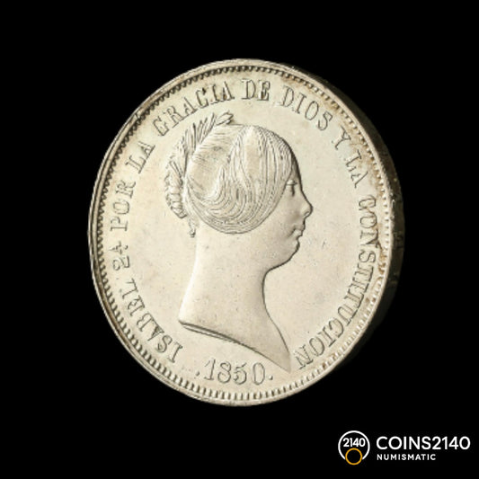 Isabel II (1833-1868). 20 reales. 1850. Madrid. (AC-592). 26,01g.