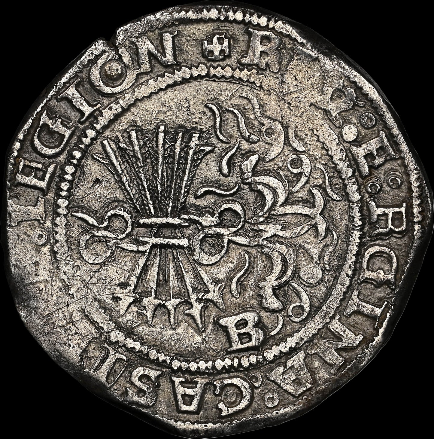 Reyes Católicos (1474-1504). 4 reales. Burgos. (Cal-535). Ag. 13,60g.