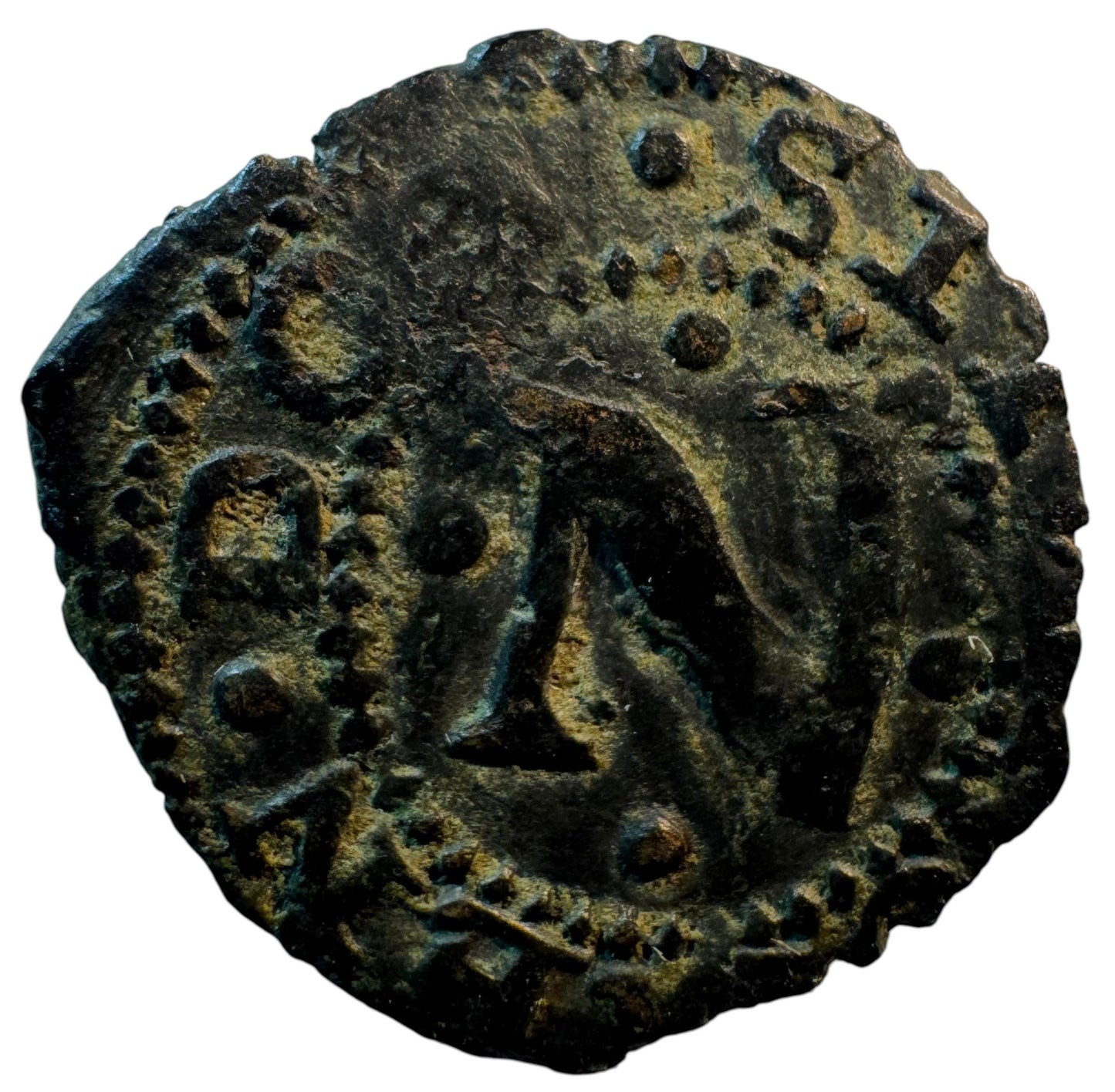 Carlos I (1516-1556). Cornado. Pamplona. (Cal-43). Ae. 1,02g.