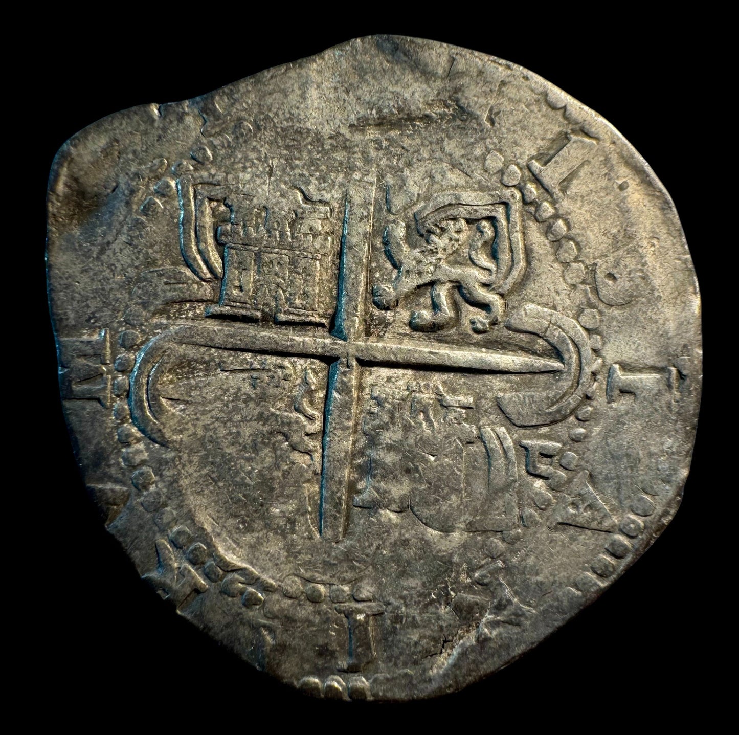 Felipe II (1566-1598). 8 reales. Sin Fecha. Sevilla. D cuadrada. (Cal-720). (Jarabo-Sanahuja-A557). Ag. 26,46g.