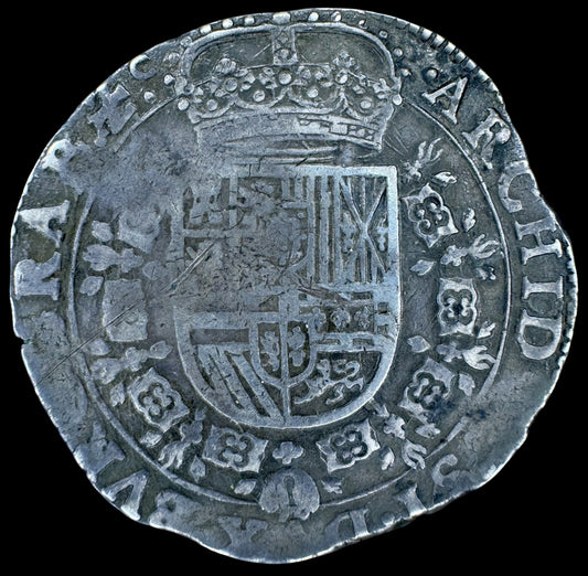 Felipe IV (1621-1665). Patagon. 1622. Amberes. (Vanhoudt 645.AN). Ag. 27,89g.