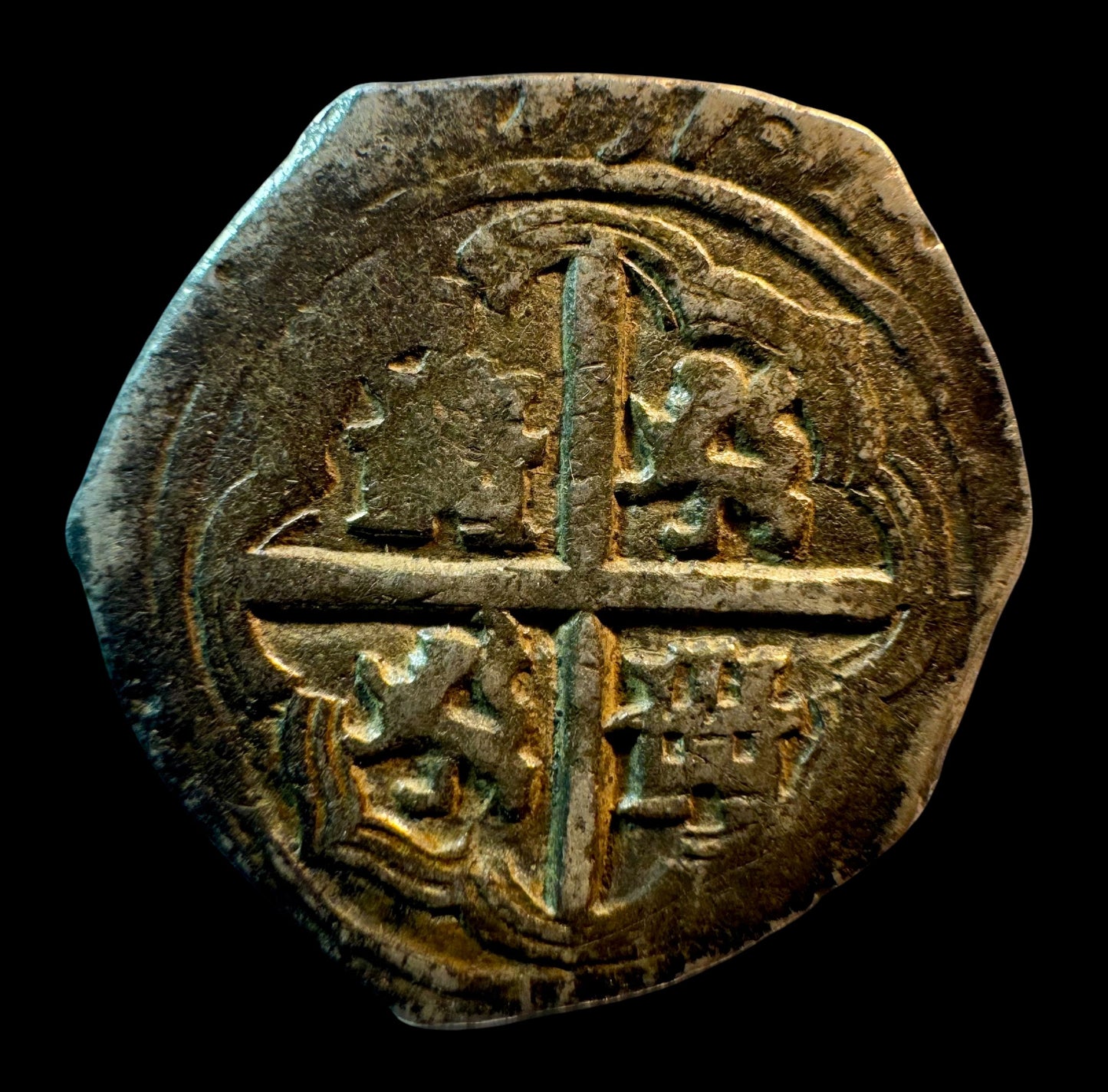 Felipe II (1566-1598). 1 real. 1597. Sevilla. B. Tipo “OMNIVM”. (Cal-275). (Jarabo-Sanahuja-A766). Ag. 3,35g.
