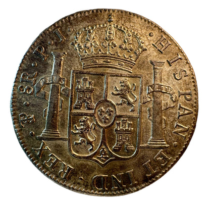 Fernando VII (1808-1833). 8 reales. 1817. Potosí. PJ. (Cal-Tipo 1381). Ag. 27,04g.