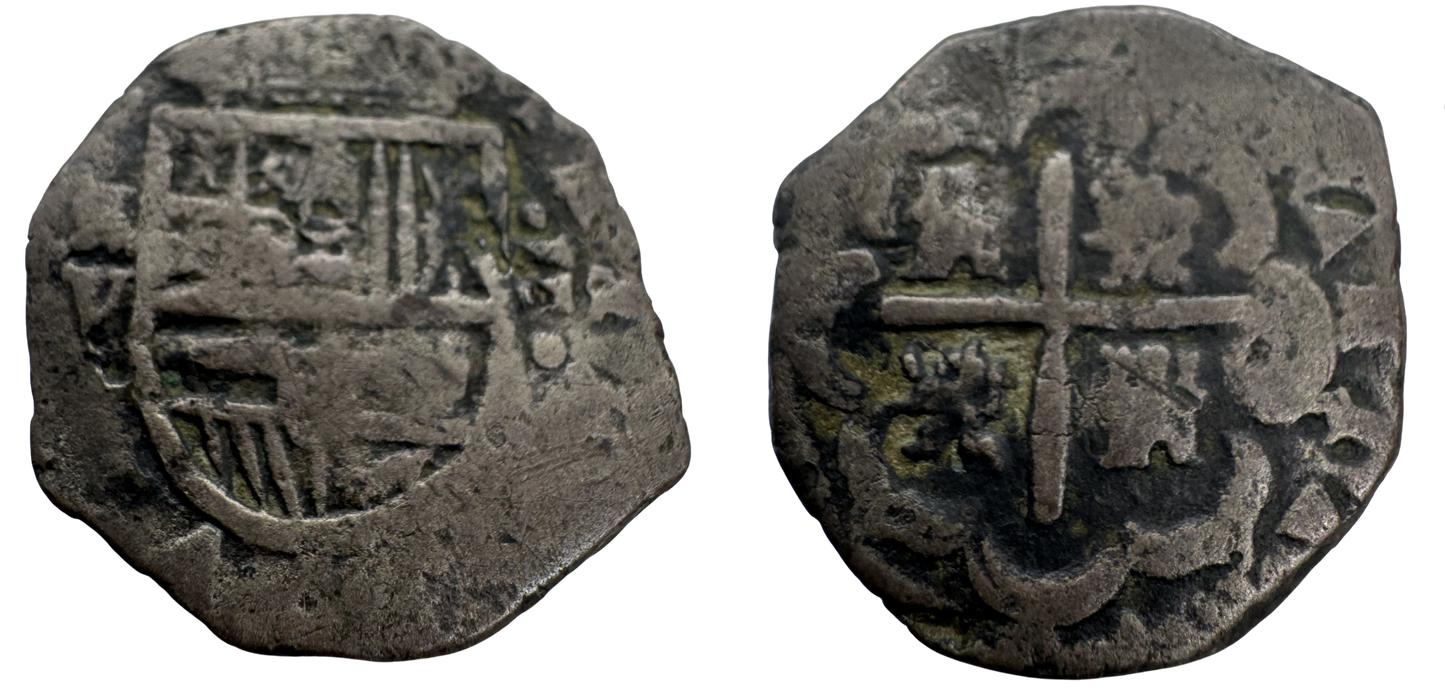 Felipe III (1598-1621). 2 reales. (1612-1616). Sevilla. V. (Cal-Tipo 135). (Jarabo-Sanahuja-Tipo B152). Ag. 4,88g.