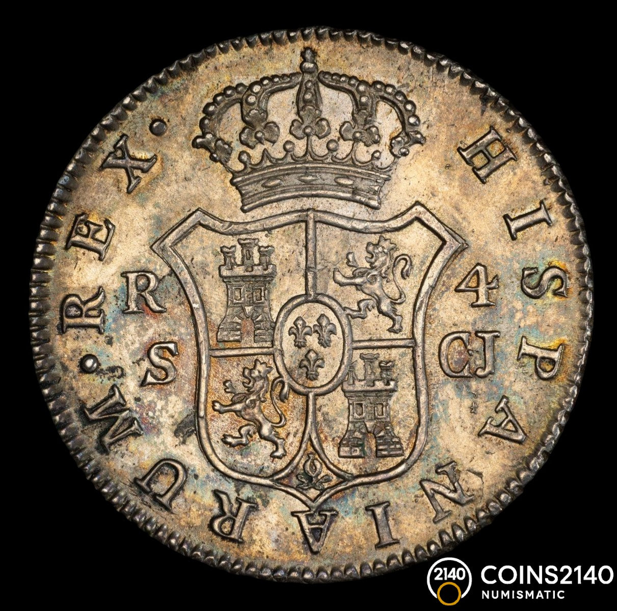 Fernando VII (1808-1833). 4 reales. 1819. Sevilla. CJ. (AC-1126). Ag. 13,52g.