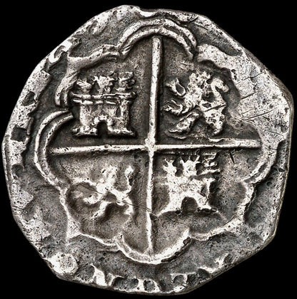 Felipe III (1598-1621). 2 reales. 1598. Segovia. Castillo. (AC-Nocita). (Jarabo-Sanahuja-Nocita). Ag. 6,63g.