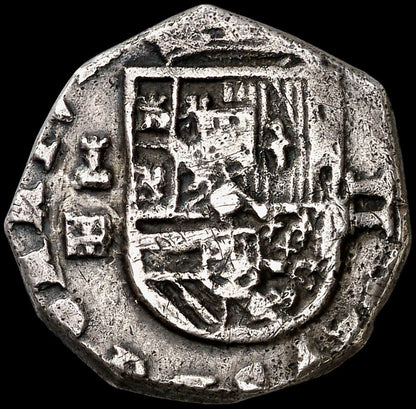 Felipe III (1598-1621). 2 reales. 1598. Segovia. Castillo. (AC-Nocita). (Jarabo-Sanahuja-Nocita). Ag. 6,63g.